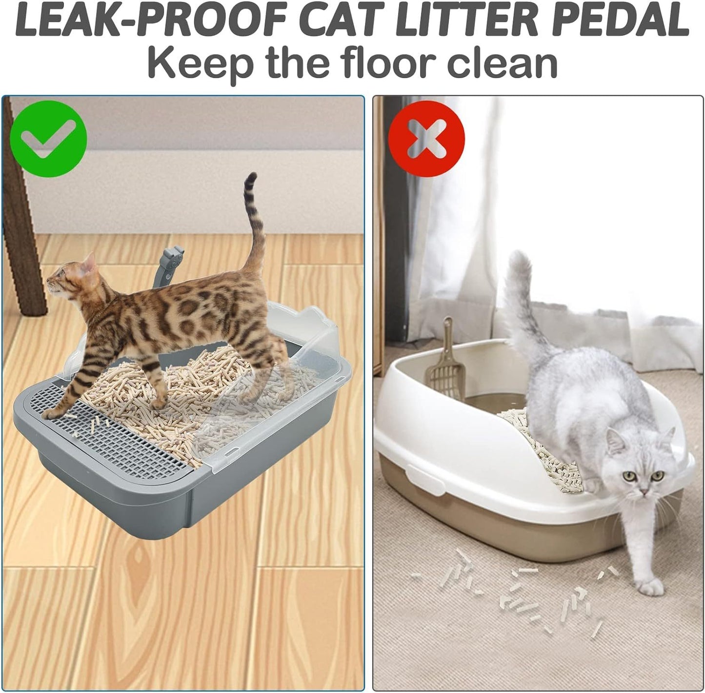 Sifting Cat Litter Box For Kittens Open Litter Box With High Sides Detachable Small Pet Toilet Travel Litter Pan For Kitty And Thiny Cats