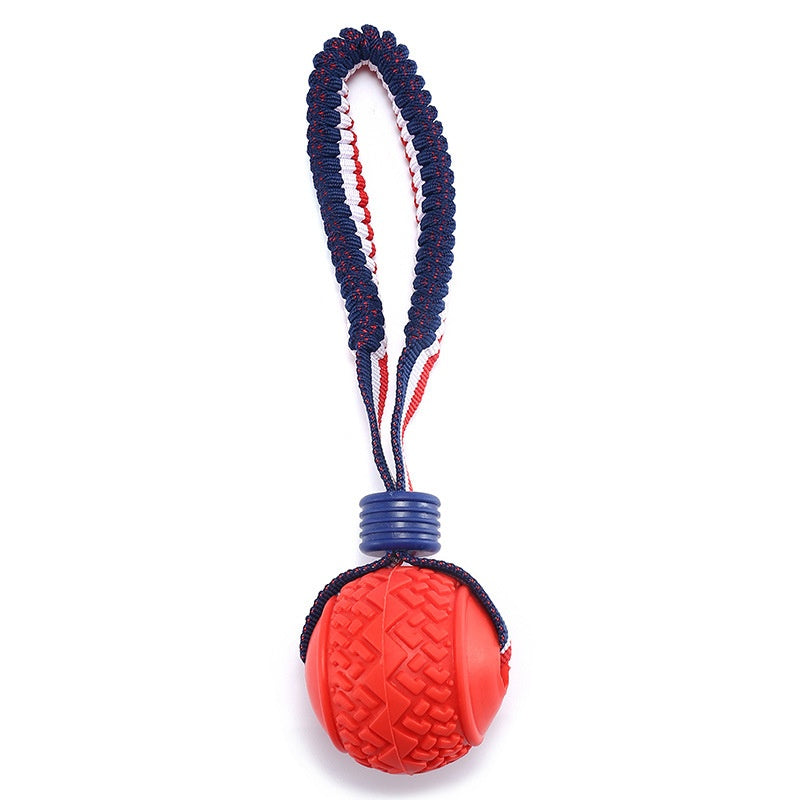 Dog Toy Ball Teether With Rope