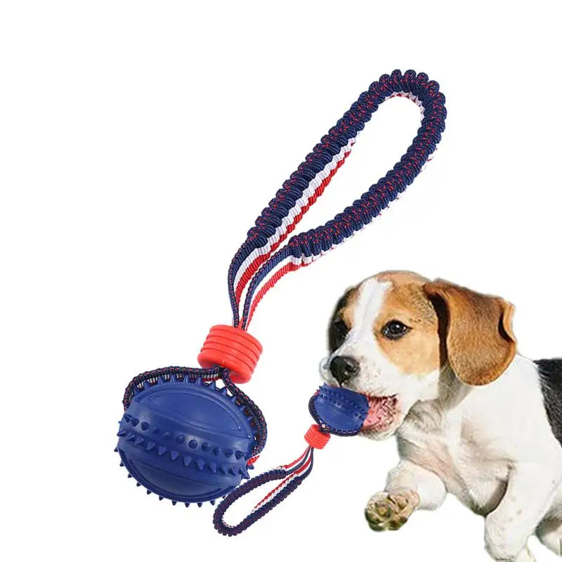 Dog Toy Ball Teether With Rope