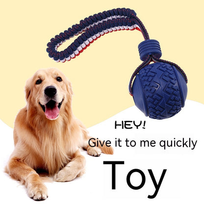 Dog Toy Ball Teether With Rope