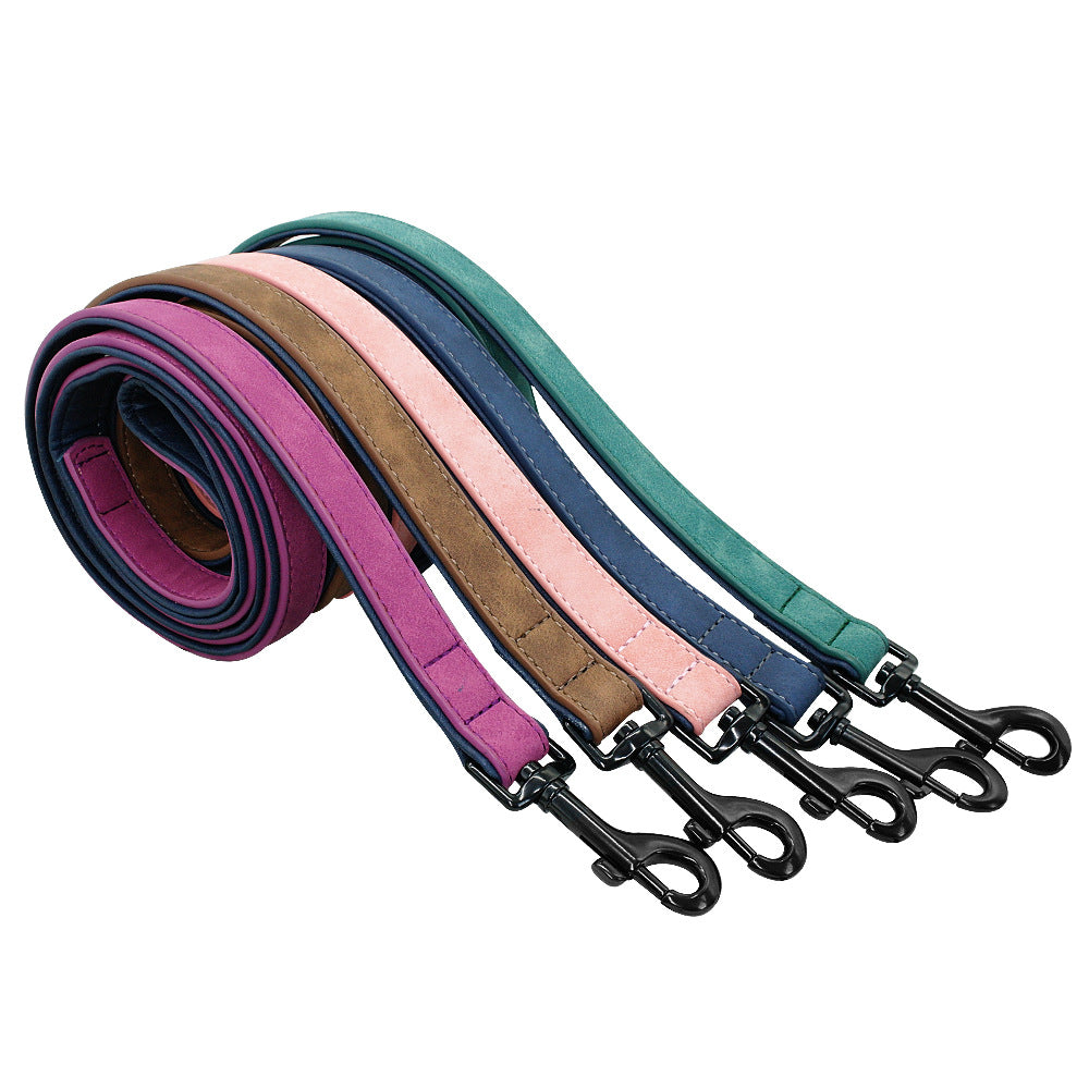 Dog Pull-resistant Leather Leash