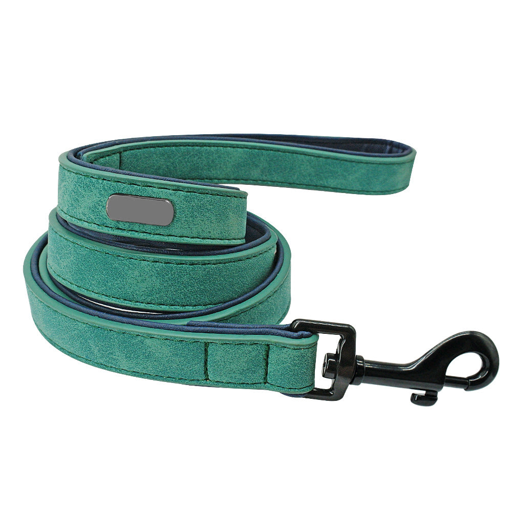 Dog Pull-resistant Leather Leash