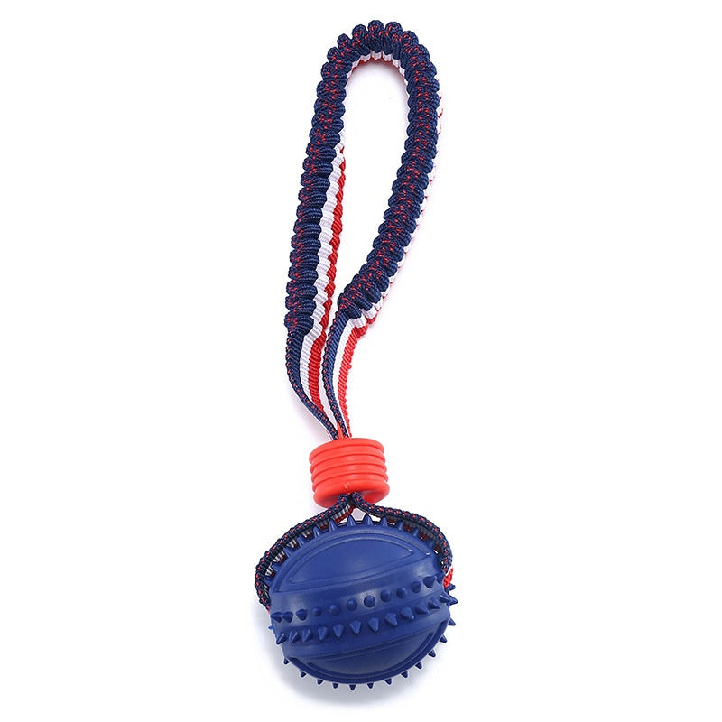 Dog Toy Ball Teether With Rope