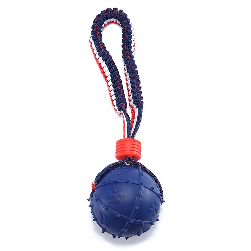 Dog Toy Ball Teether With Rope