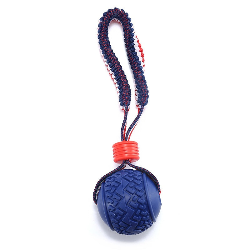 Dog Toy Ball Teether With Rope