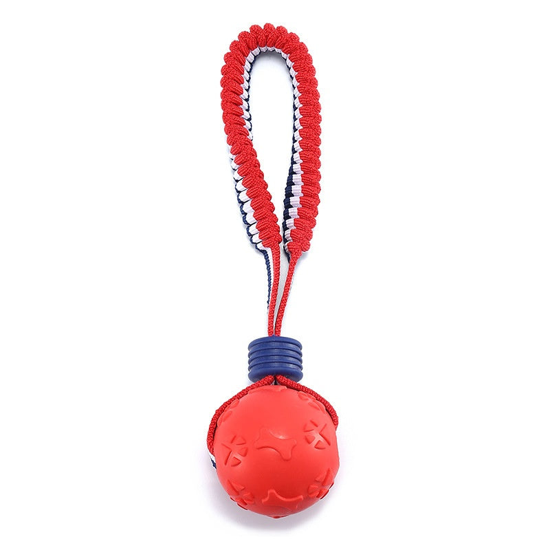 Dog Toy Ball Teether With Rope