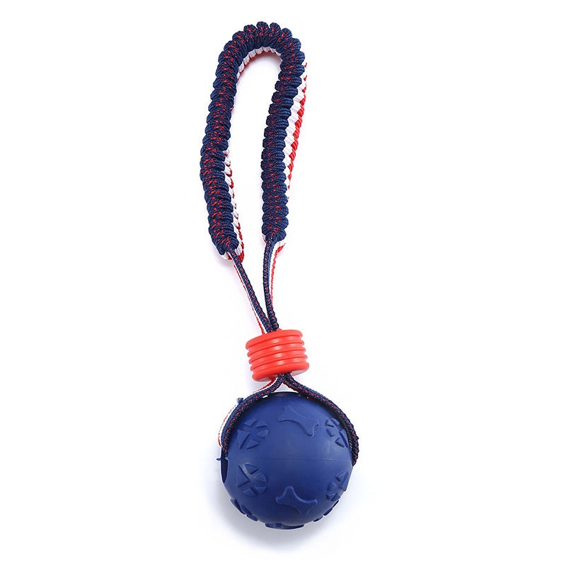 Dog Toy Ball Teether With Rope