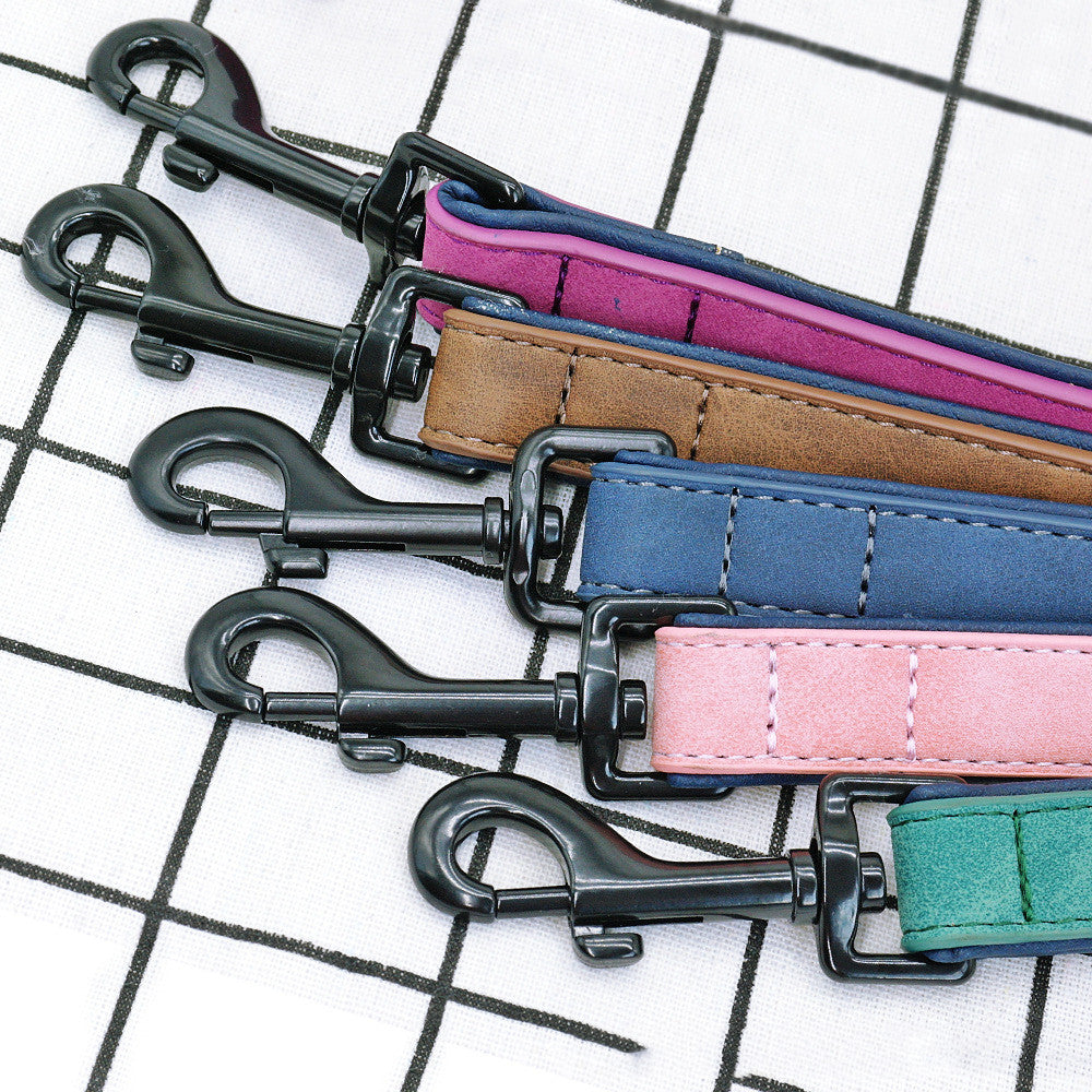 Dog Pull-resistant Leather Leash
