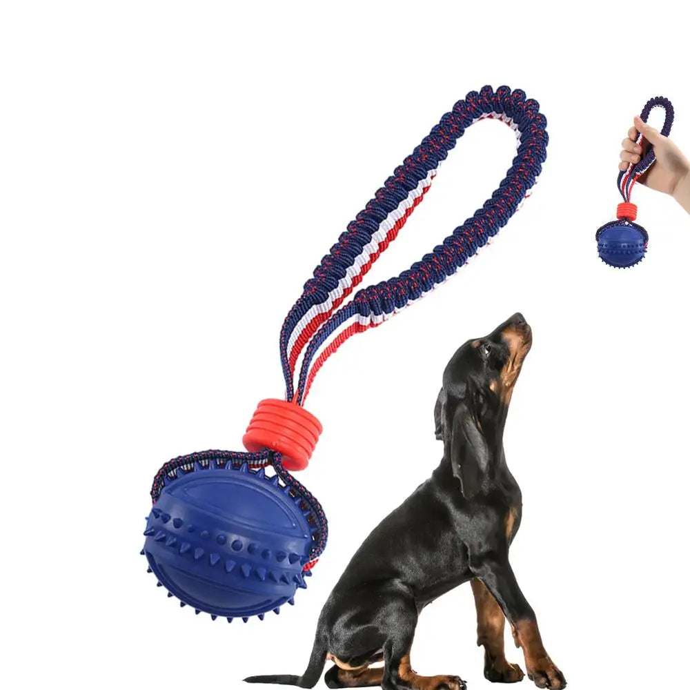 Dog Toy Ball Teether With Rope
